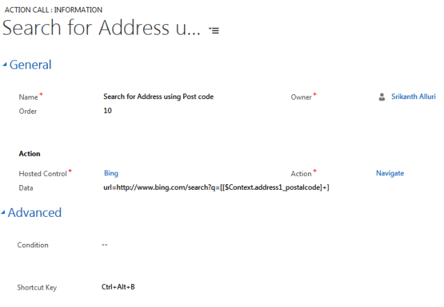 action call with shortcut key in USD