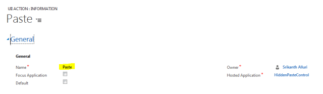 Paste Action