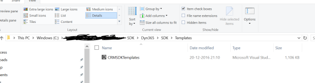 CRM SDK Templates for Visual Studio