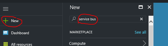 Search for Service Bus