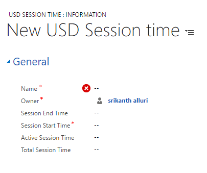 Session History entity